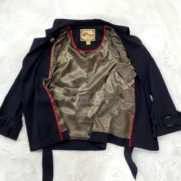 Anthropologie Millard fillmore studio navy butter soft pea coat - Picture 4 of 9